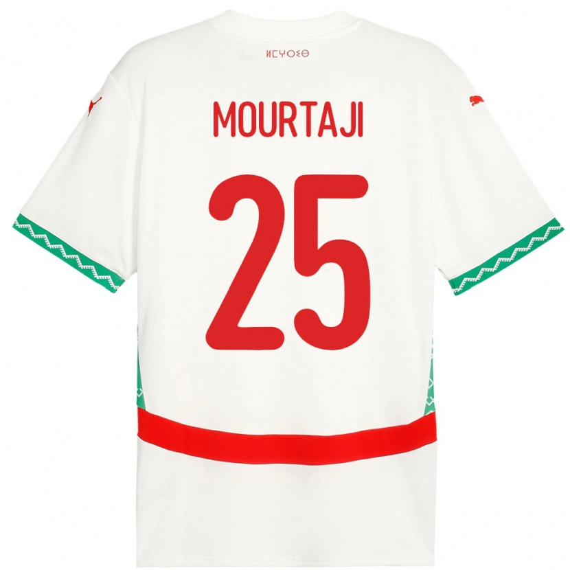 Danxen Kvinnor Marocko Chaymaa Mourtaji #25 Vit Bortatröja Matchtröjor 24-26 Tröjor T-Tröja