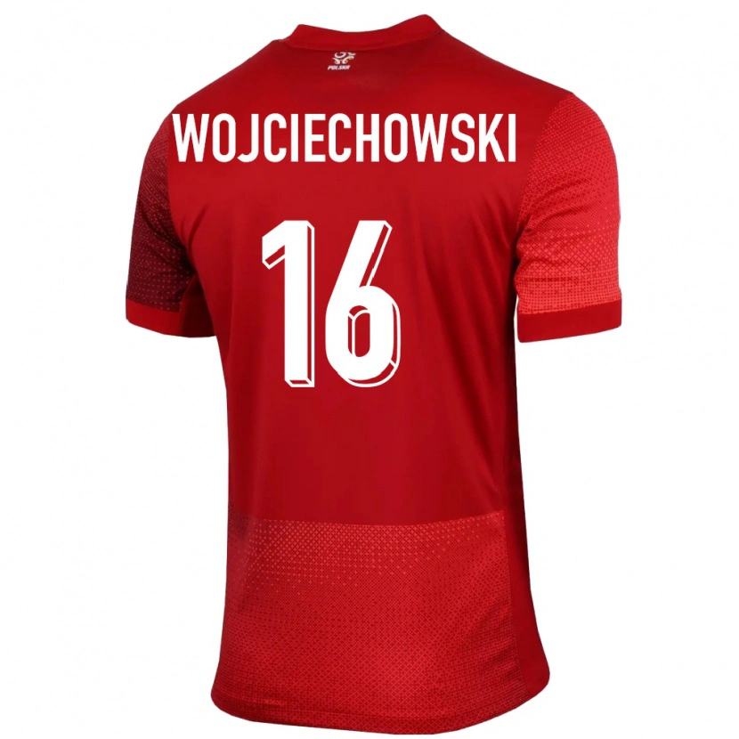 Danxen Kvinnor Polen Oliwier Wojciechowski #16 Röd Bortatröja Matchtröjor 24-26 Tröjor T-Tröja