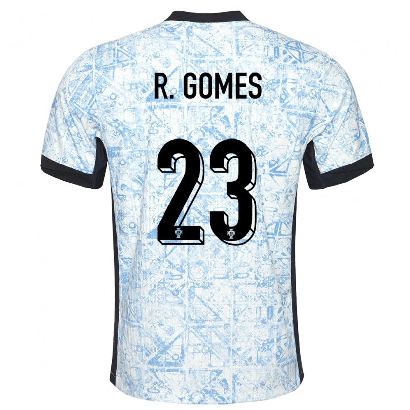 Danxen Kvinnor Portugal Rodrigo Gomes #23 Gräddblå Bortatröja Matchtröjor 24-26 Tröjor T-Tröja