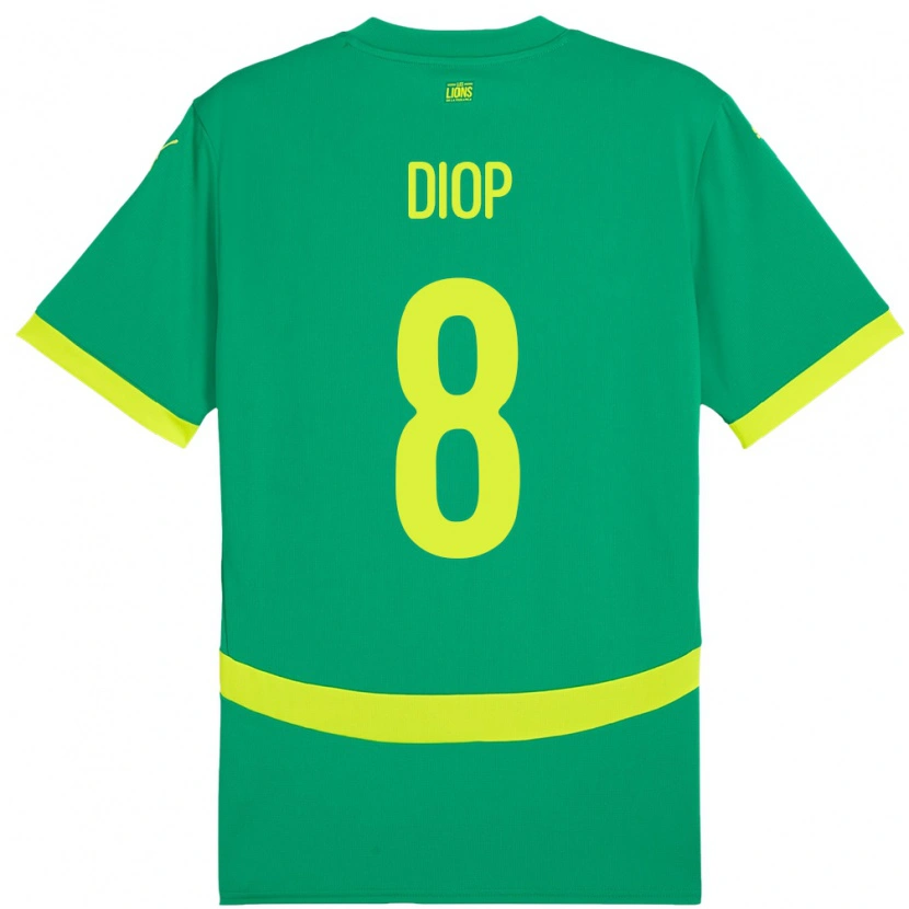 Danxen Kvinnor Senegal Amidou Diop #8 Grön Bortatröja Matchtröjor 24-26 Tröjor T-Tröja