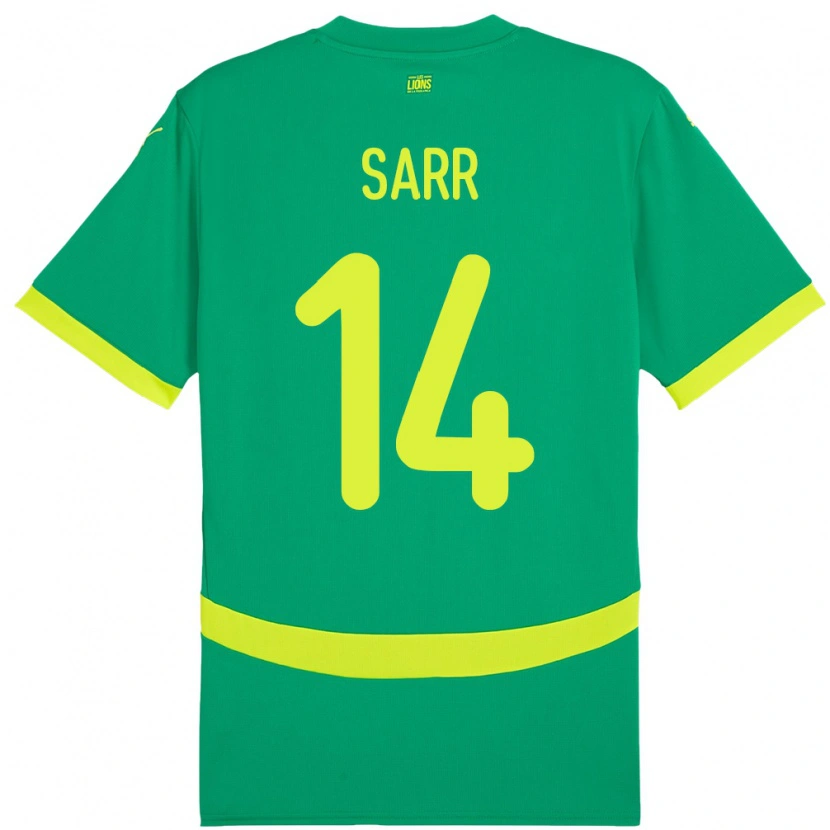 Danxen Kvinnor Senegal Pape Sarr #14 Grön Bortatröja Matchtröjor 24-26 Tröjor T-Tröja