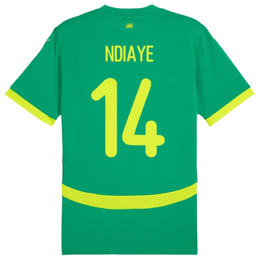 Danxen Kvinnor Senegal Salimata Ndiaye #14 Grön Bortatröja Matchtröjor 24-26 Tröjor T-Tröja