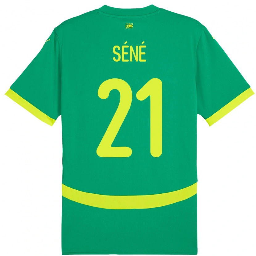 Danxen Kvinnor Senegal Tening Sene #21 Grön Bortatröja Matchtröjor 24-26 Tröjor T-Tröja
