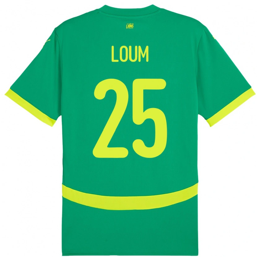 Danxen Kvinnor Senegal Mamadou Loum #25 Grön Bortatröja Matchtröjor 24-26 Tröjor T-Tröja