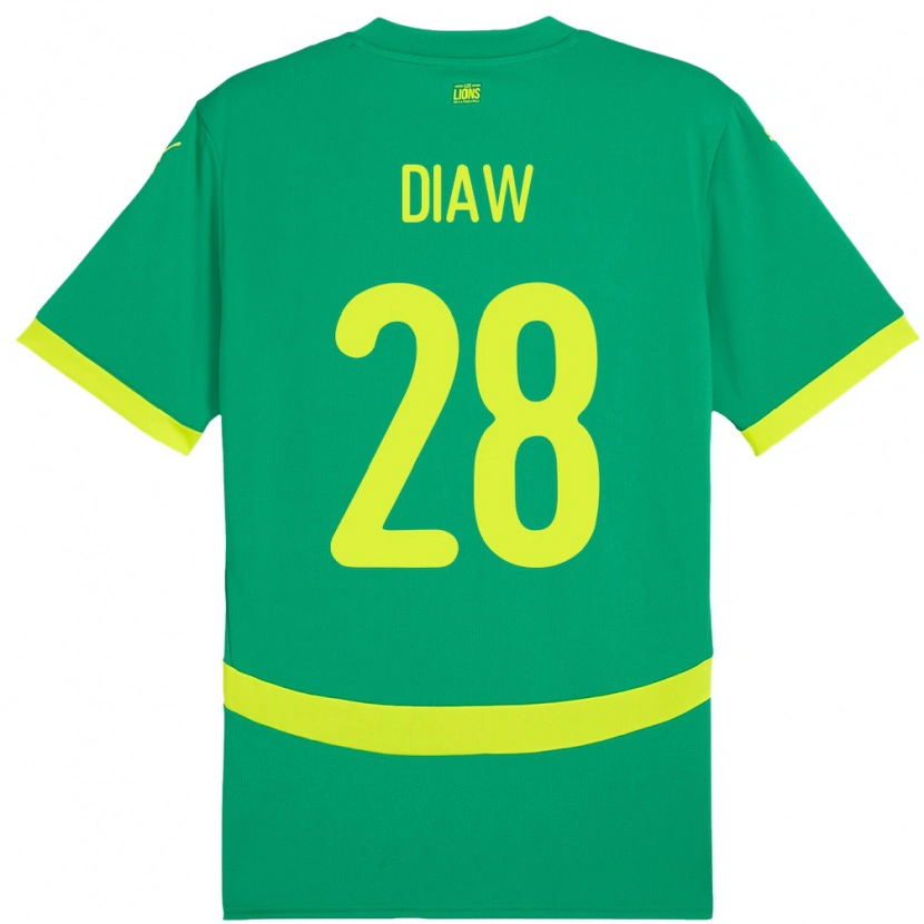 Danxen Kvinnor Senegal Mory Diaw #28 Grön Bortatröja Matchtröjor 24-26 Tröjor T-Tröja