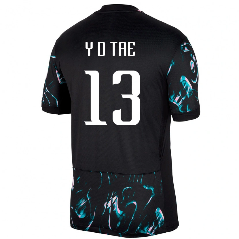 Danxen Kvinnor Sydkorea Do-Yoon Tae #13 Svart Bortatröja Matchtröjor 24-26 Tröjor T-Tröja