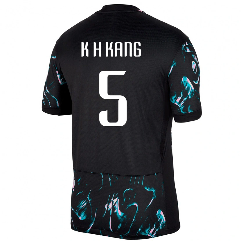 Danxen Kvinnor Sydkorea Kang Kyo Hun #5 Svart Bortatröja Matchtröjor 24-26 Tröjor T-Tröja