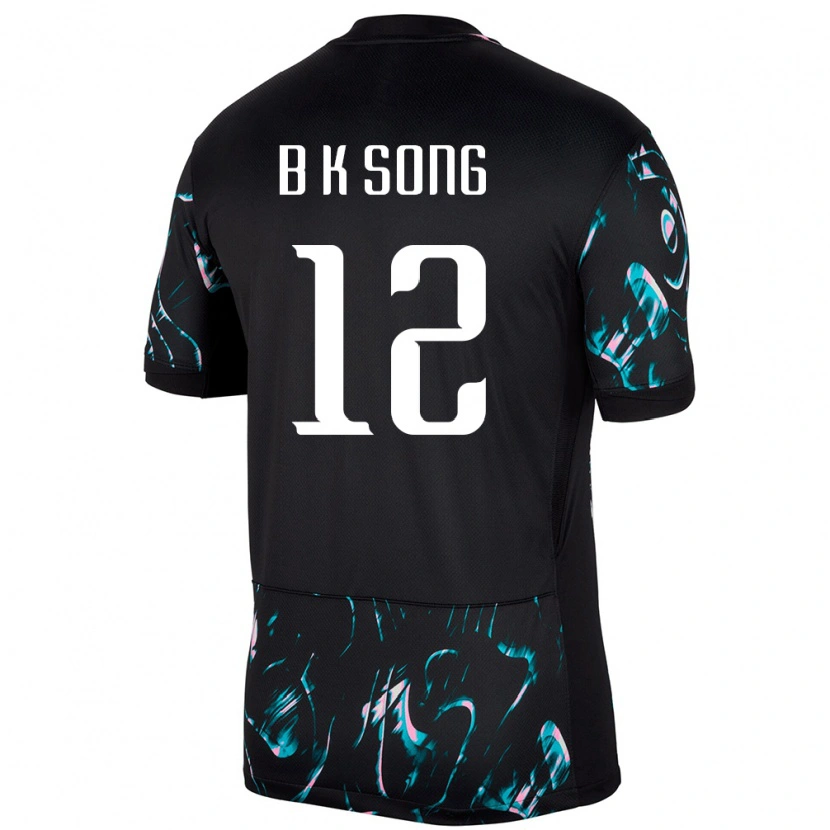 Danxen Kvinnor Sydkorea Bum-Keun Song #12 Svart Bortatröja Matchtröjor 24-26 Tröjor T-Tröja