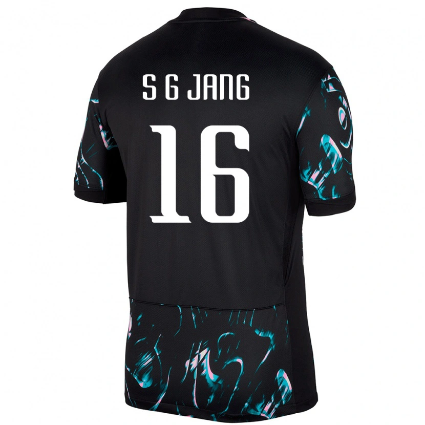 Danxen Kvinnor Sydkorea Jang Sel Gi #16 Svart Bortatröja Matchtröjor 24-26 Tröjor T-Tröja