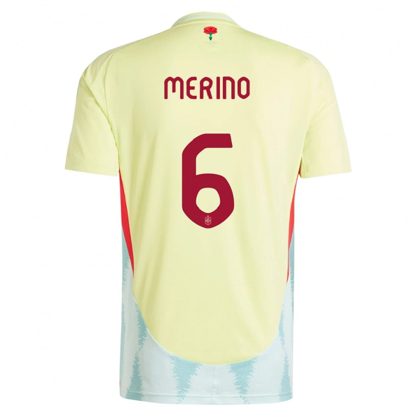 Danxen Kvinnor Spanien Mikel Merino #6 Gul Bortatröja Matchtröjor 24-26 Tröjor T-Tröja