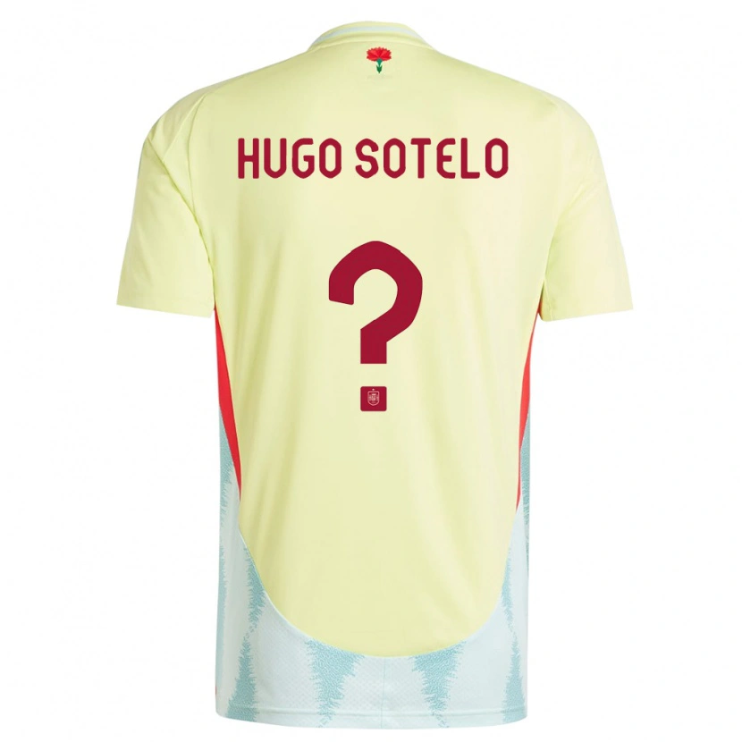 Danxen Kvinnor Spanien Hugo Sotelo #0 Gul Bortatröja Matchtröjor 24-26 Tröjor T-Tröja