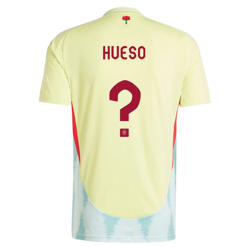 Danxen Kvinnor Spanien Romeo Hueso #0 Gul Bortatröja Matchtröjor 24-26 Tröjor T-Tröja