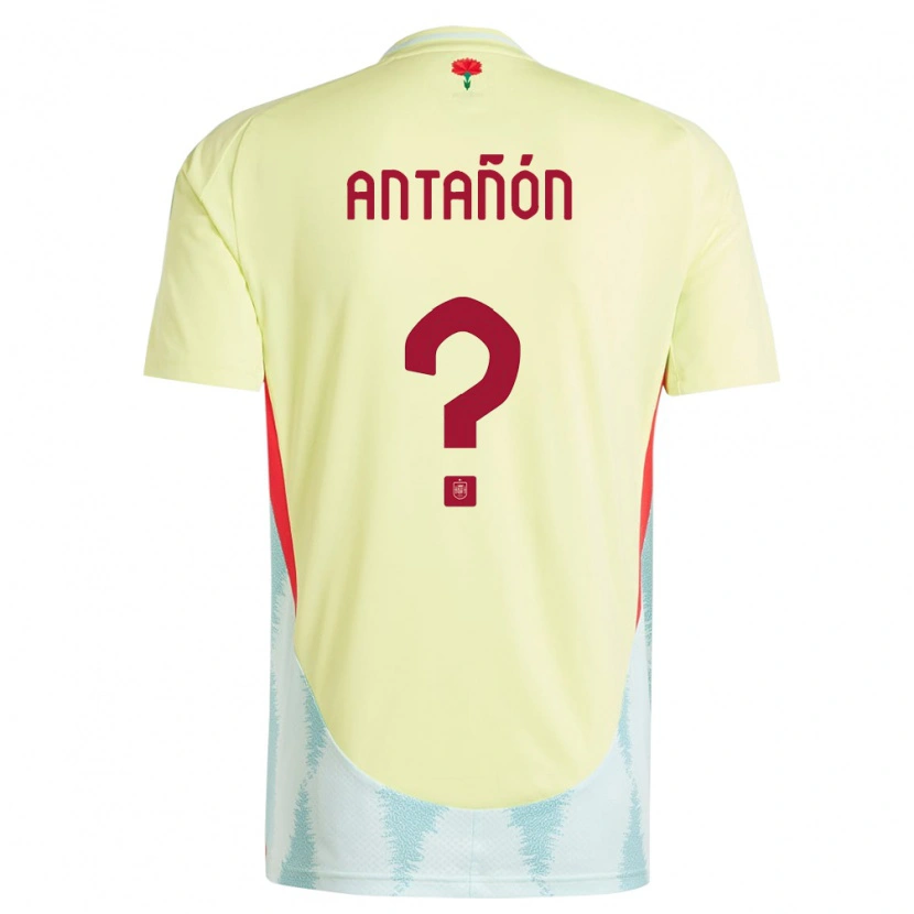 Danxen Kvinnor Spanien Andrés Antañón #0 Gul Bortatröja Matchtröjor 24-26 Tröjor T-Tröja