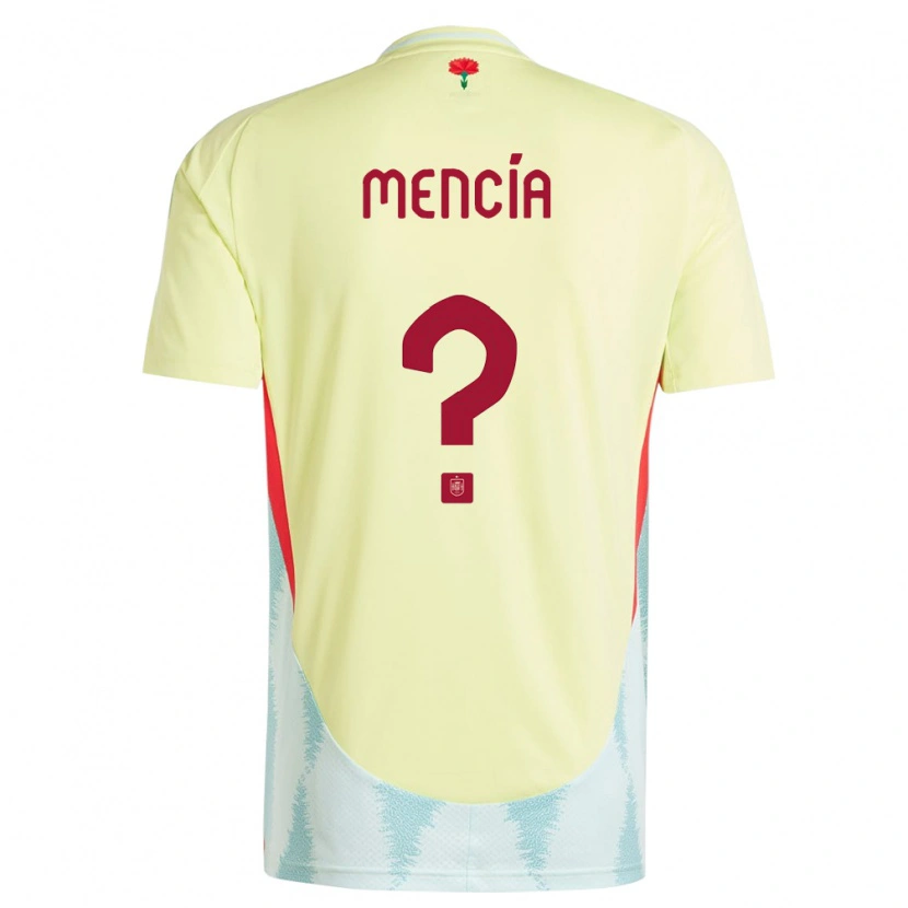 Danxen Kvinnor Spanien Ian Mencía #0 Gul Bortatröja Matchtröjor 24-26 Tröjor T-Tröja