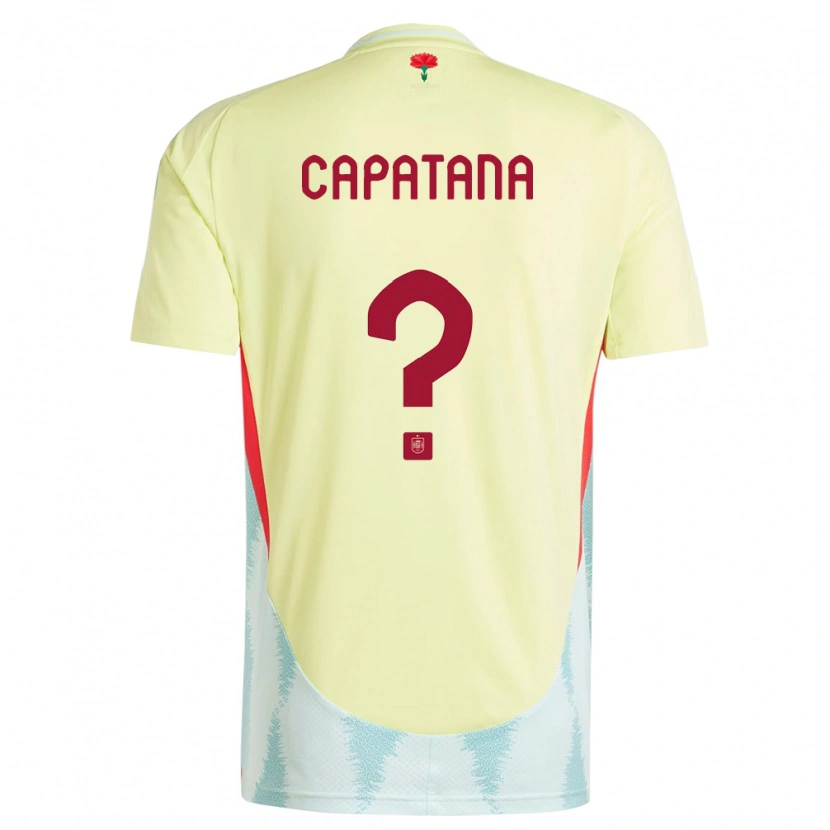 Danxen Kvinnor Spanien Ares Capatana #0 Gul Bortatröja Matchtröjor 24-26 Tröjor T-Tröja