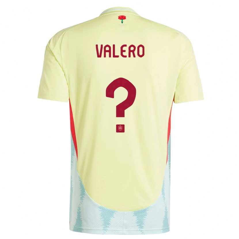 Danxen Kvinnor Spanien Iván Valero #0 Gul Bortatröja Matchtröjor 24-26 Tröjor T-Tröja