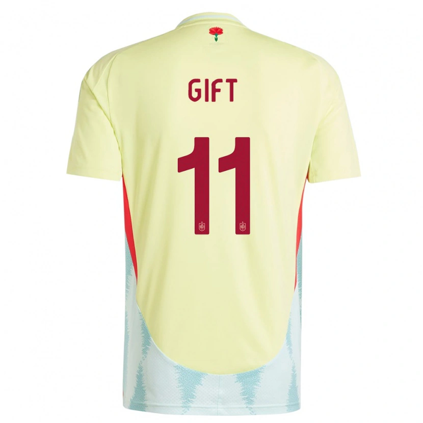 Danxen Kvinnor Spanien Elijah Gift #11 Gul Bortatröja Matchtröjor 24-26 Tröjor T-Tröja