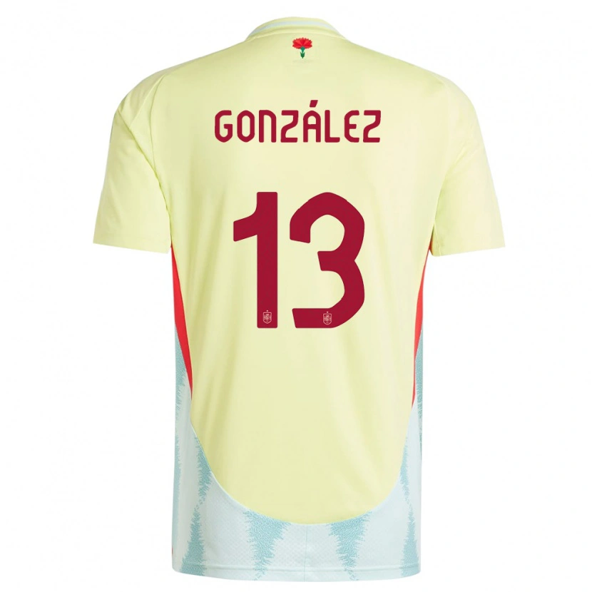 Danxen Kvinnor Spanien Manu González #13 Gul Bortatröja Matchtröjor 24-26 Tröjor T-Tröja