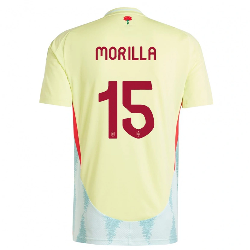 Danxen Kvinnor Spanien Jairo Morilla #15 Gul Bortatröja Matchtröjor 24-26 Tröjor T-Tröja