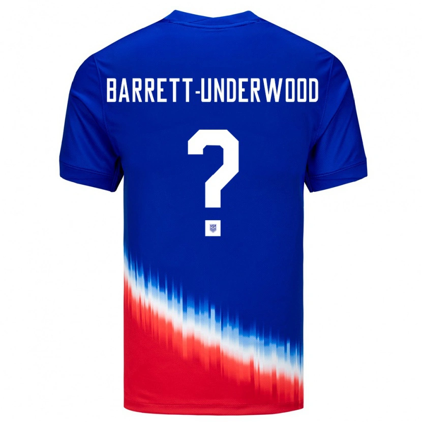 Danxen Kvinnor Usa Keehan Barret-Underwood #0 Blå Bortatröja Matchtröjor 24-26 Tröjor T-Tröja