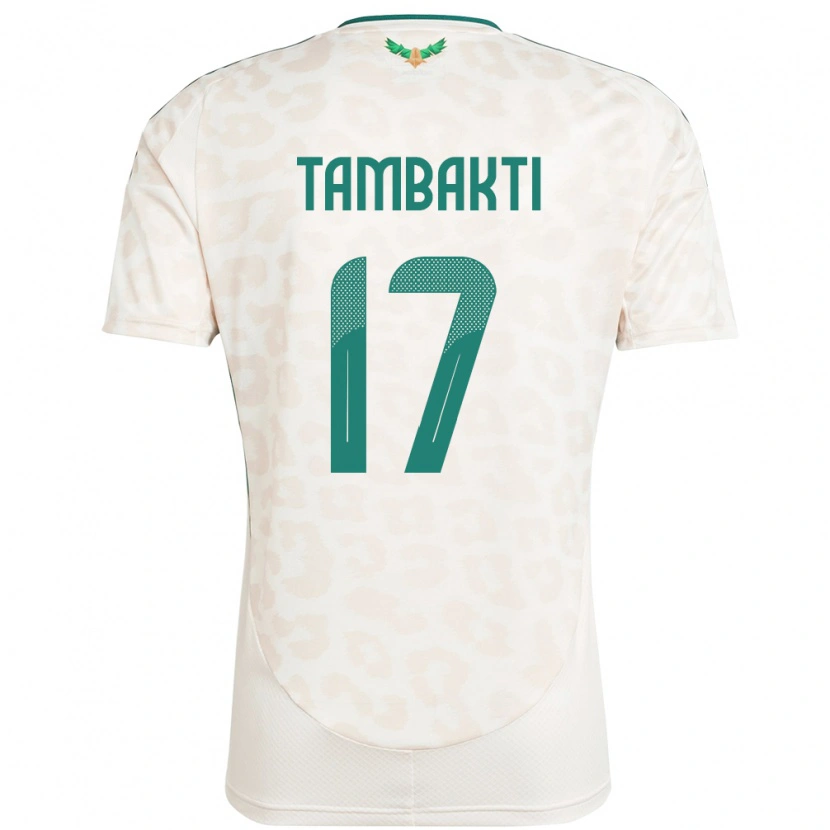 Danxen Kvinnor Saudi-Arabien Hassan Tambakti #17 Vit Bortatröja Matchtröjor 24-26 Tröjor T-Tröja