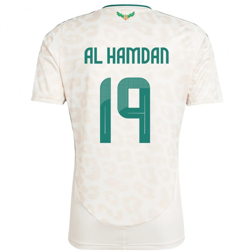 Danxen Kvinnor Saudi-Arabien Abdullah Al-Hamdan #19 Vit Bortatröja Matchtröjor 24-26 Tröjor T-Tröja