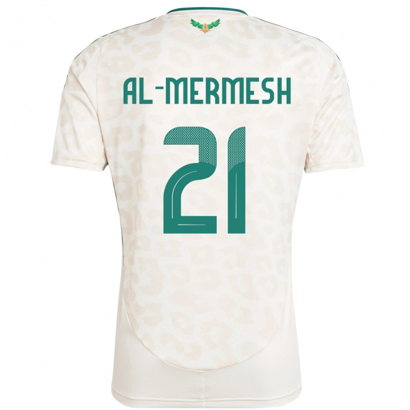 Danxen Kvinnor Saudi-Arabien Osama Al-Mermesh #21 Vit Bortatröja Matchtröjor 24-26 Tröjor T-Tröja
