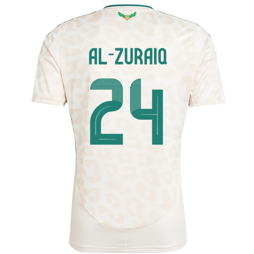 Danxen Kvinnor Saudi-Arabien Saeed Ibrahim Al-Zuraiq #24 Vit Bortatröja Matchtröjor 24-26 Tröjor T-Tröja