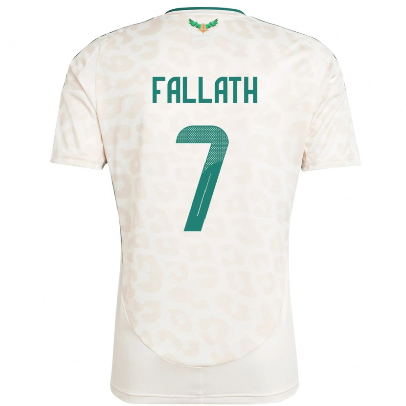 Danxen Kvinnor Saudi-Arabien Fahad Fallath #7 Vit Bortatröja Matchtröjor 24-26 Tröjor T-Tröja