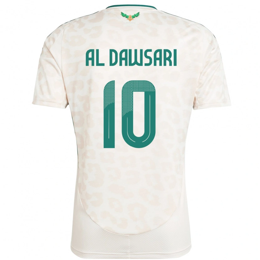 Danxen Kvinnor Saudi-Arabien Salem Al Dawsari #10 Vit Bortatröja Matchtröjor 24-26 Tröjor T-Tröja