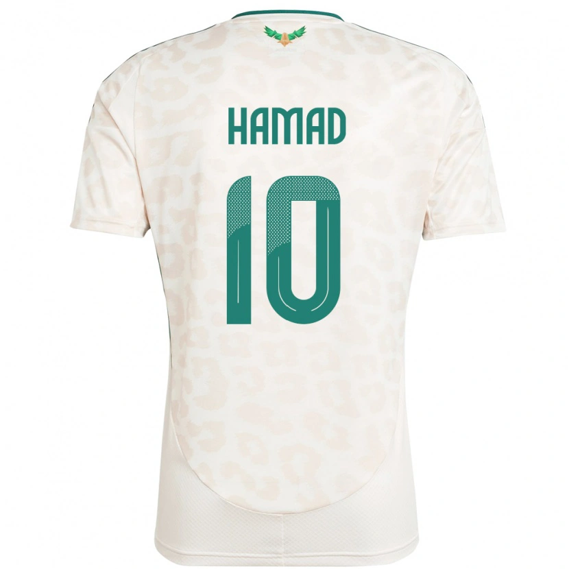 Danxen Kvinnor Saudi-Arabien Sarah Hamad #10 Vit Bortatröja Matchtröjor 24-26 Tröjor T-Tröja