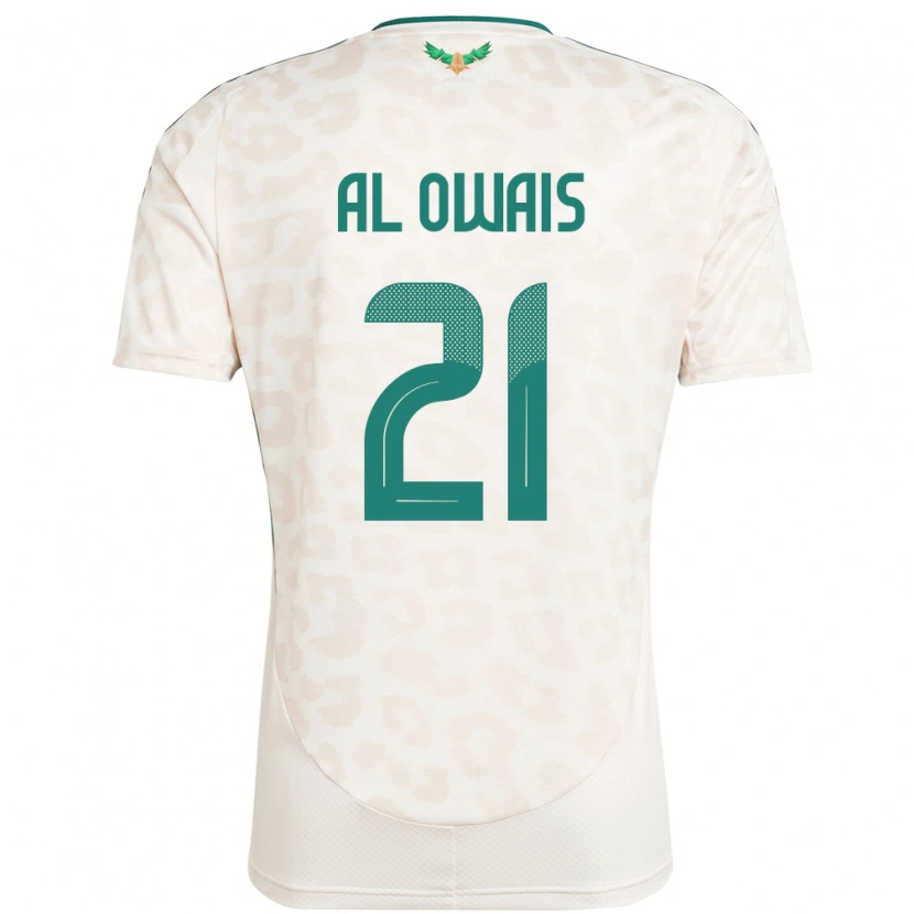 Danxen Kvinnor Saudi-Arabien Mohammed Al Owais #21 Vit Bortatröja Matchtröjor 24-26 Tröjor T-Tröja