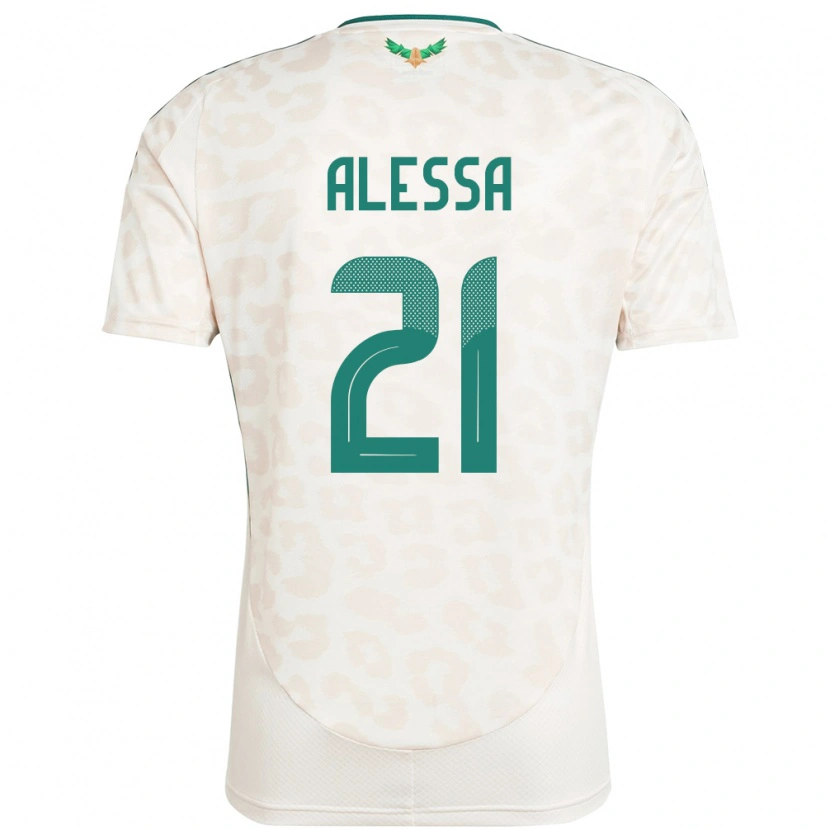 Danxen Kvinnor Saudi-Arabien Mohammed Alessa #21 Vit Bortatröja Matchtröjor 24-26 Tröjor T-Tröja