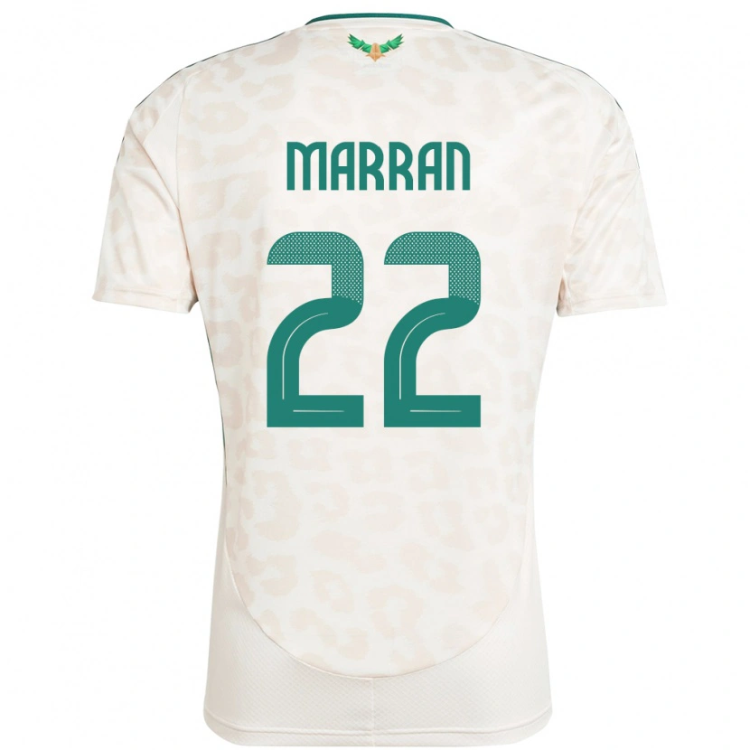 Danxen Kvinnor Saudi-Arabien Mohammed Marran #22 Vit Bortatröja Matchtröjor 24-26 Tröjor T-Tröja