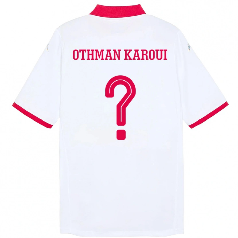 Danxen Kvinnor Tunisien Mohamed Othman Karoui #0 Vit Bortatröja Matchtröjor 24-26 Tröjor T-Tröja
