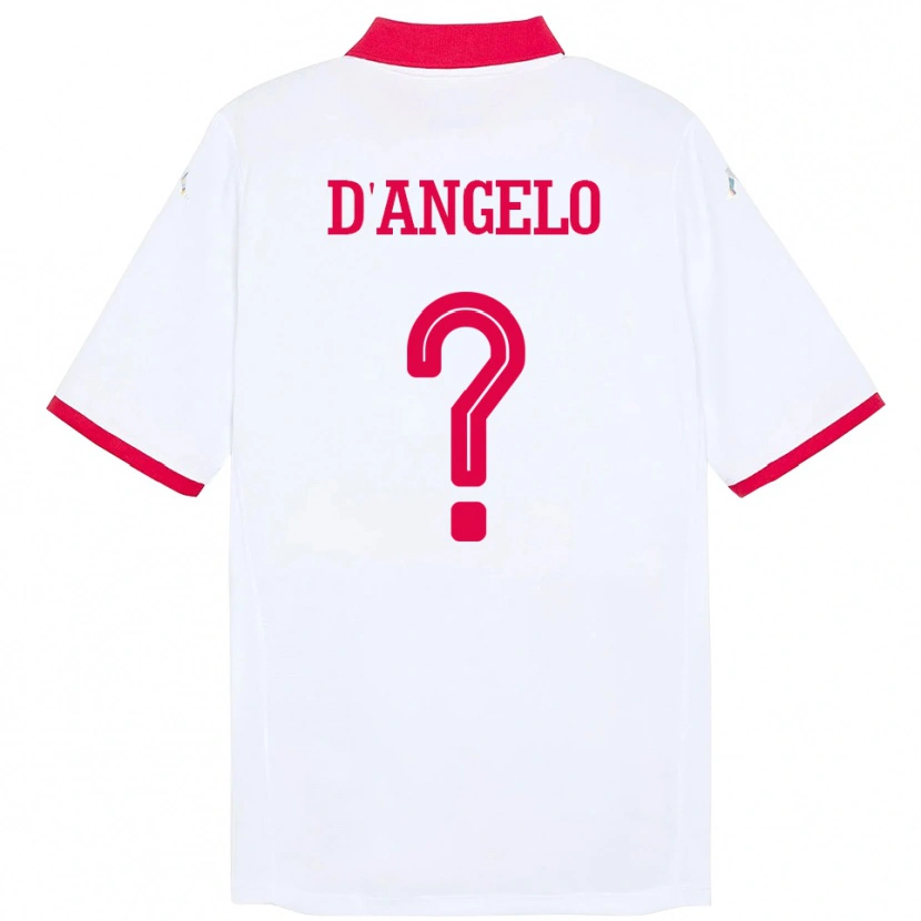 Danxen Kvinnor Tunisien Gianni D'angelo #0 Vit Bortatröja Matchtröjor 24-26 Tröjor T-Tröja