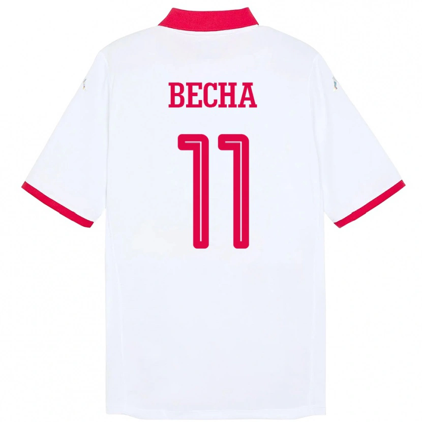 Danxen Kvinnor Tunisien Youssef Becha #11 Vit Bortatröja Matchtröjor 24-26 Tröjor T-Tröja