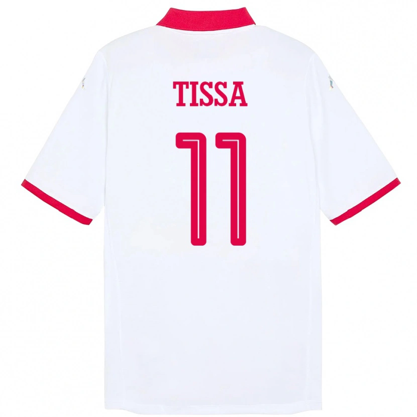 Danxen Kvinnor Tunisien Wassim Tissa #11 Vit Bortatröja Matchtröjor 24-26 Tröjor T-Tröja