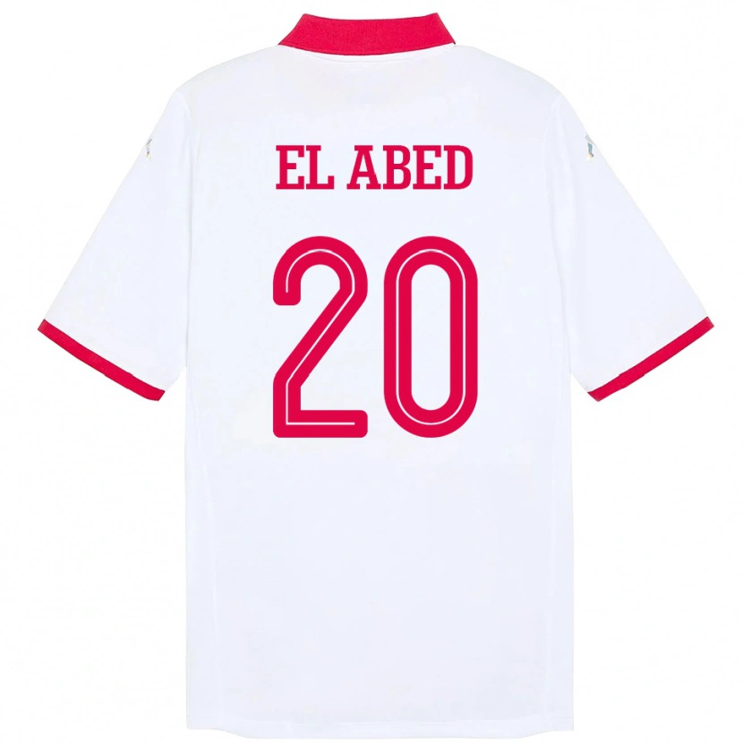 Danxen Kvinnor Tunisien Iyed El Abed #20 Vit Bortatröja Matchtröjor 24-26 Tröjor T-Tröja