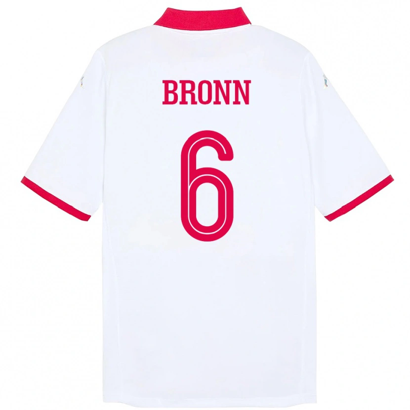 Danxen Kvinnor Tunisien Dylan Bronn #6 Vit Bortatröja Matchtröjor 24-26 Tröjor T-Tröja