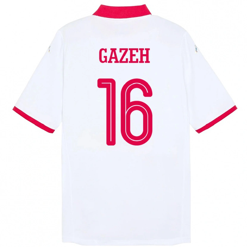 Danxen Kvinnor Tunisien Raed Gazeh #16 Vit Bortatröja Matchtröjor 24-26 Tröjor T-Tröja