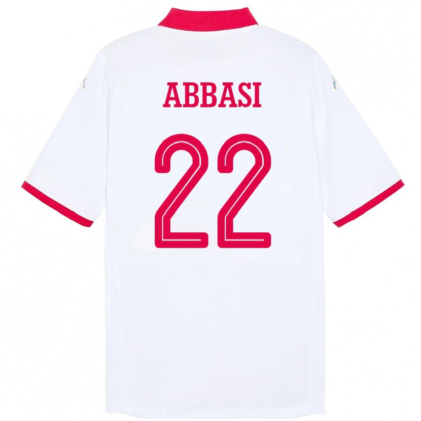 Danxen Kvinnor Tunisien Bechir Abbasi #22 Vit Bortatröja Matchtröjor 24-26 Tröjor T-Tröja