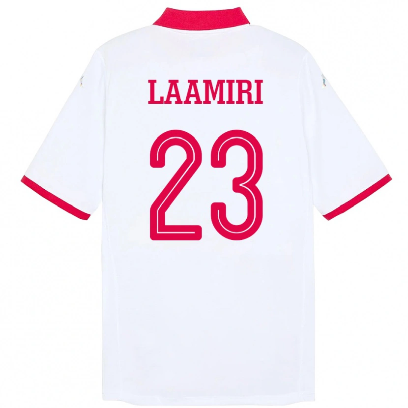 Danxen Kvinnor Tunisien Soumaya Laamiri #23 Vit Bortatröja Matchtröjor 24-26 Tröjor T-Tröja