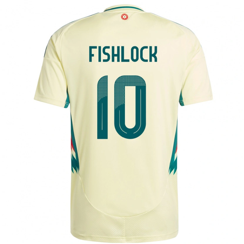 Danxen Kvinnor Wales Jessica Fishlock #10 Beige Gul Bortatröja Matchtröjor 24-26 Tröjor T-Tröja