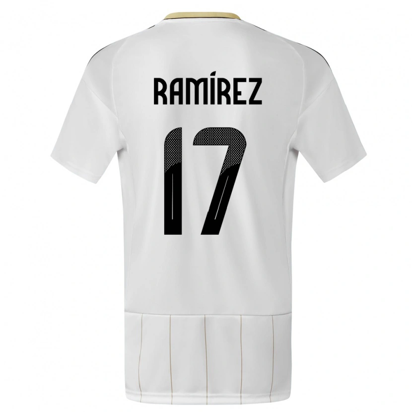 Danxen Kvinnor Costa Rica Dylan Ramírez #17 Vit Bortatröja Matchtröjor 24-26 Tröjor T-Tröja