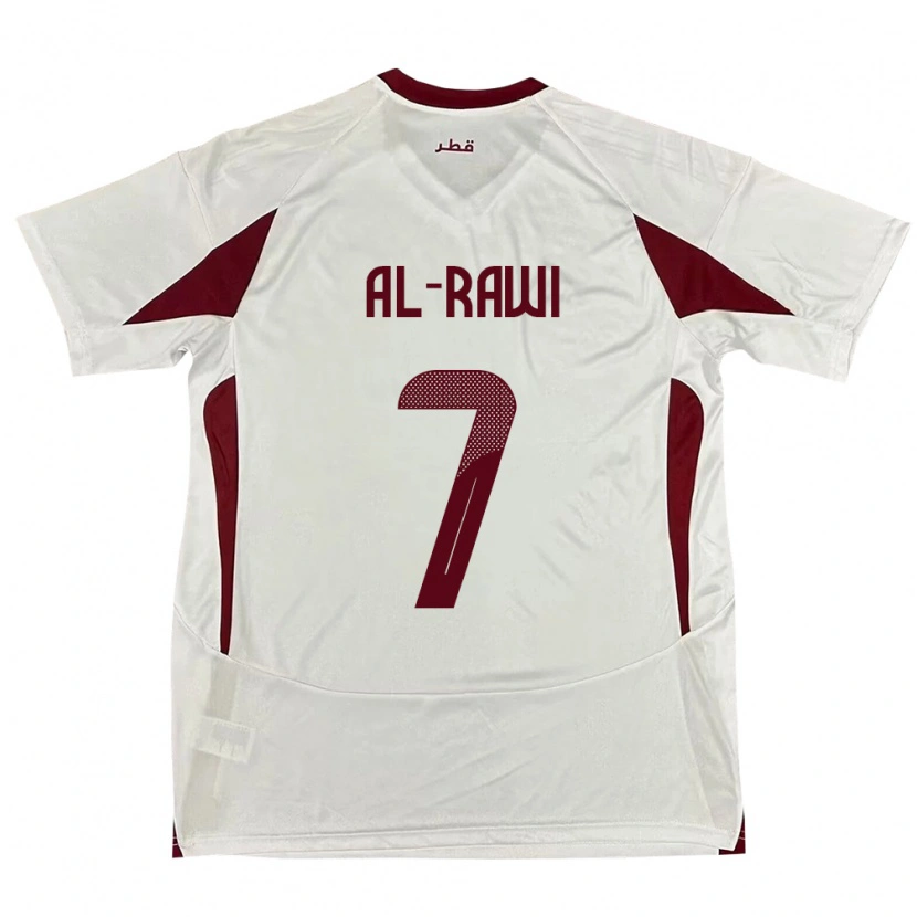 Danxen Kvinnor Qatar Ahmed Al-Rawi #7 Vit Bortatröja Matchtröjor 24-26 Tröjor T-Tröja
