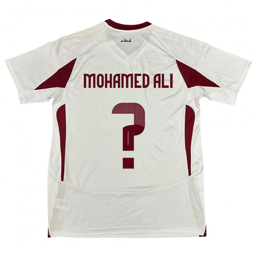 Danxen Kvinnor Qatar Youssef Mohamed Ali #0 Vit Bortatröja Matchtröjor 24-26 Tröjor T-Tröja