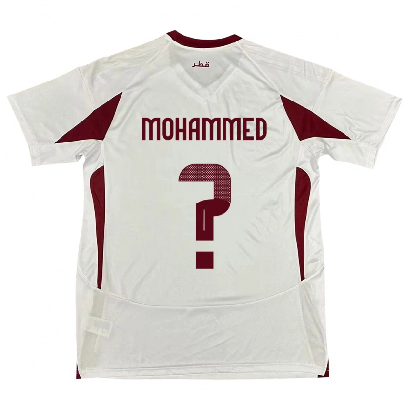 Danxen Kvinnor Qatar Bakri Mohammed #0 Vit Bortatröja Matchtröjor 24-26 Tröjor T-Tröja