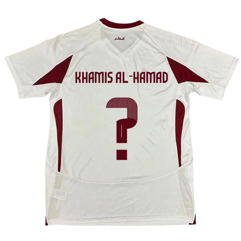 Danxen Kvinnor Qatar Saoud Khamis Al-Hamad #0 Vit Bortatröja Matchtröjor 24-26 Tröjor T-Tröja