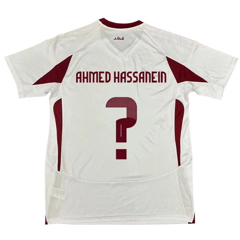 Danxen Kvinnor Qatar Seifeldin Ahmed Hassanein #0 Vit Bortatröja Matchtröjor 24-26 Tröjor T-Tröja
